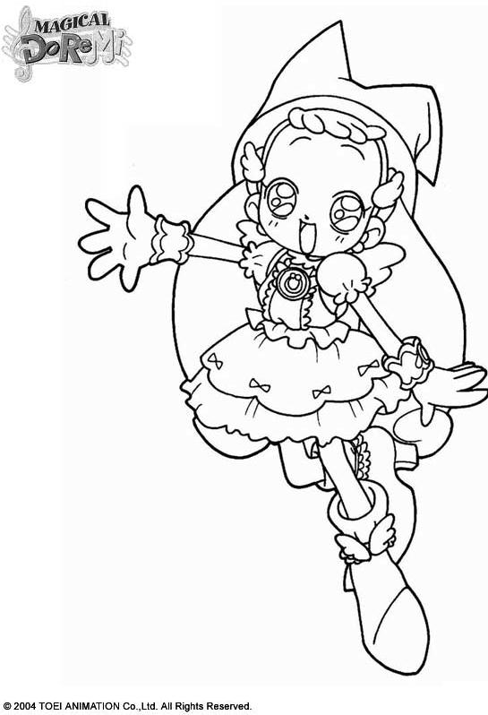 coloriage magical doremi flora la sorciere